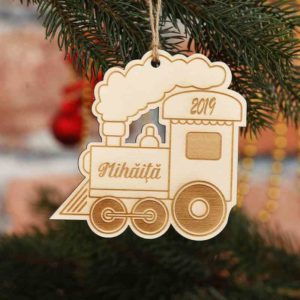 Decoratiuni din lemn Craciun personalizate - "Trenuleţ"