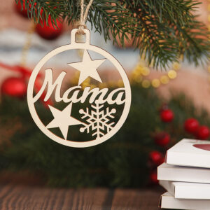 Glob din lemn personalizat "Mama"