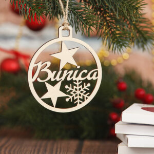 Glob din lemn personalizat - Bunica