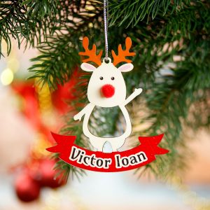 ornament lemn ren personalizat cu nume