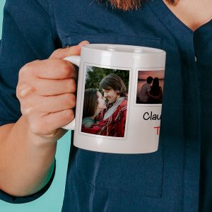 cana alba personalizata cu 3 poze
