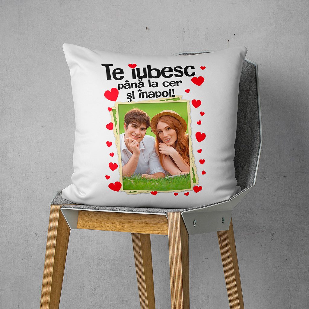 perna personalizata cu poza si text