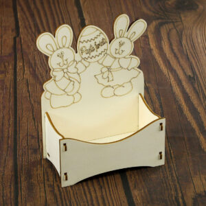 Cutie decorativa din lemn (mica) pentru Paste