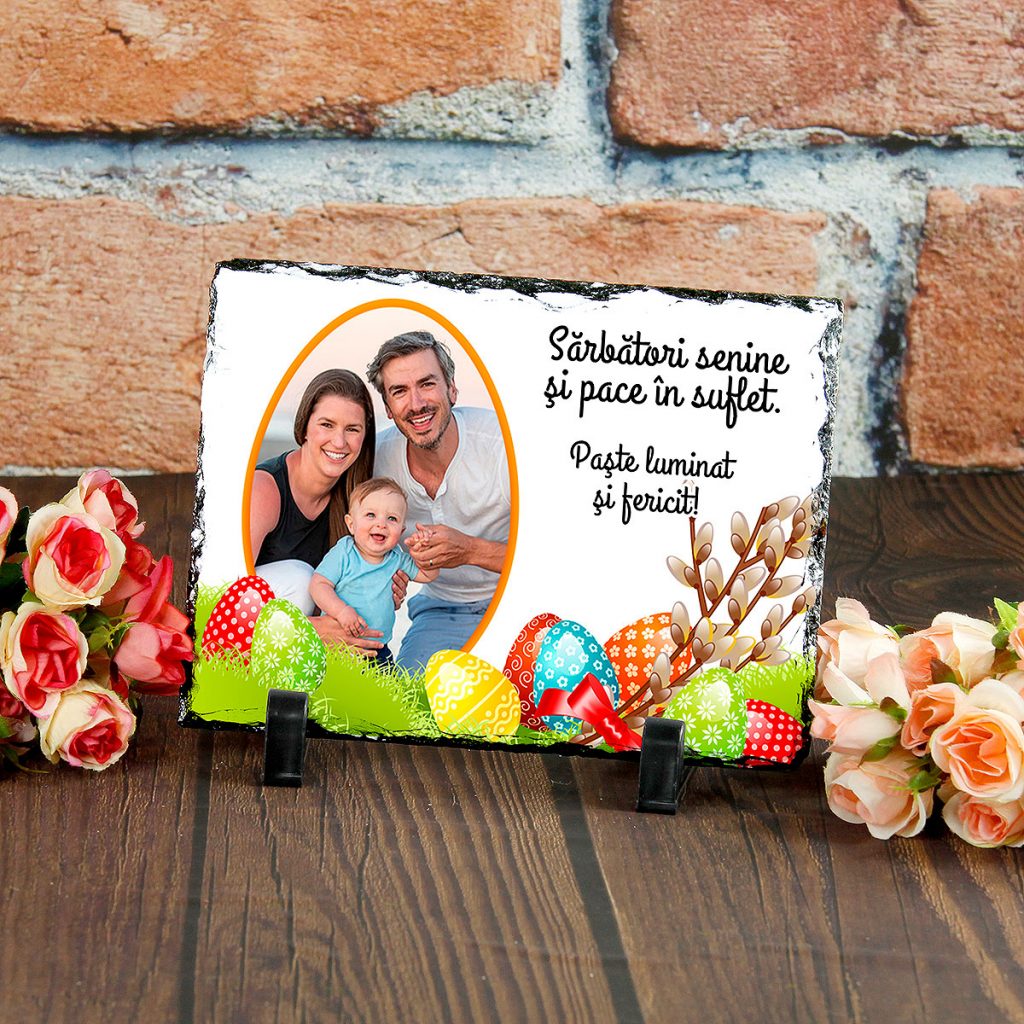 piatra ardezie personalizata cu poza tablou paste