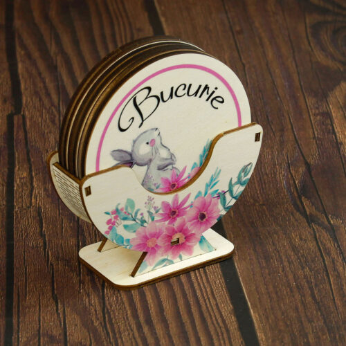 suport pahare paste coastere pahare cana lemn paste