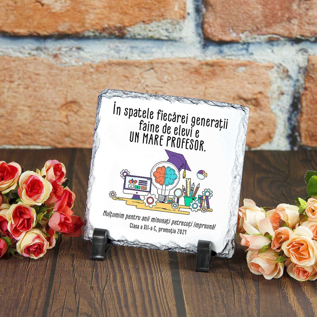 cadou personalizat profesori ardezie personalizata