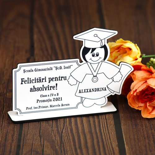 trofeu personalizat absolventa sfarsit de an scolar