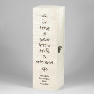 Cutie de lemn pentru vin - Un strop de poezie