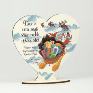 Decoratiune / Trofeu inima din lemn - Doar o inima uriasa