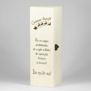 Cutie de vin personalizata - Craciun fericit!