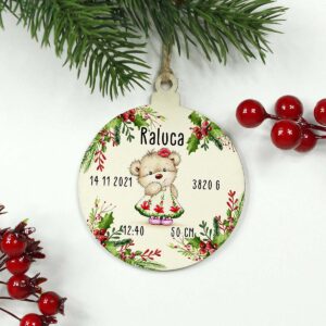 Glob Craciun personalizat pentru nou nascut fetita - primul meu Craciun