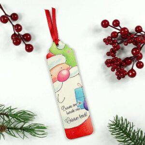 Semn de carte din lemn - Bucuria vine din lucrurile mici