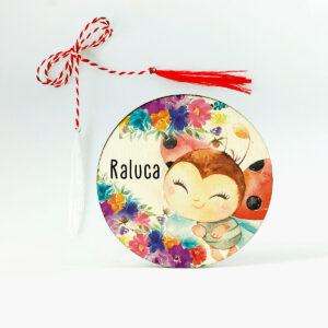 Buburuza/Gargarita - martisor personalizat cu nume