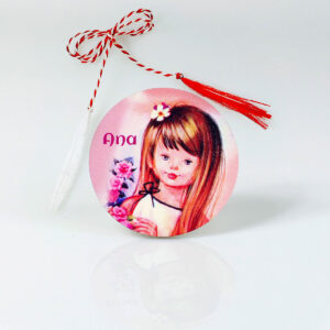 Martisor lemn personalizat cu nume 001