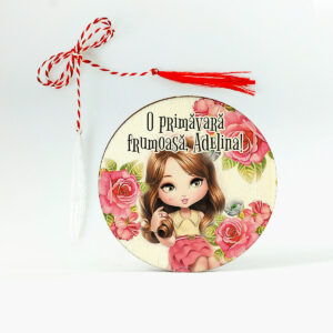 Martisor lemn personalizat cu nume