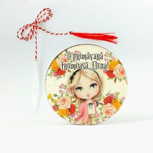 Martisor lemn personalizat cu nume