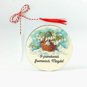 Martisor lemn personalizat cu nume