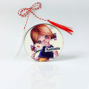 Martisor lemn personalizat cu nume 007