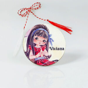 Martisor lemn personalizat cu nume 006