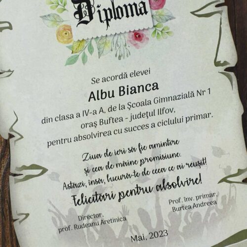diploma absolvire clasa a IV-a