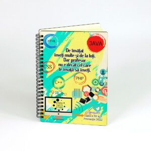 Agenda lemn personalizata - profesor informatica