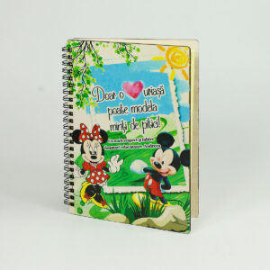 Agenda lemn personalizata - clasa Micky Mouse - Cadou personalizat pentru educatoare / invatatoare