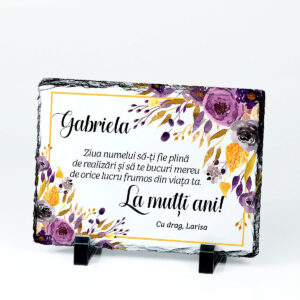 Cadou personalizat pentru GABRIELA - ardezie personalizata