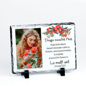 Rama foto fina - ardezie personalizata