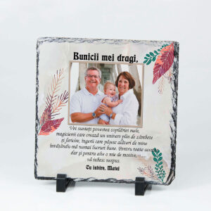 Rama foto pentru bunici - ardezie personalizata