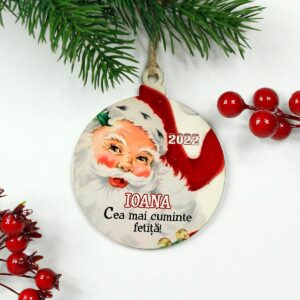 Glob lemn personalizat - Cea mai cuminte fetita / Cel mai cuminte baietel