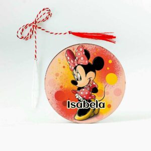 martisor copii personalizat cu nume minnie mouse