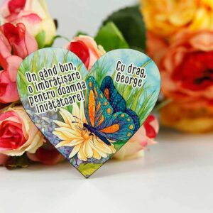 Martisor personalizat educatoare/invatatoare clasa fluturasilor