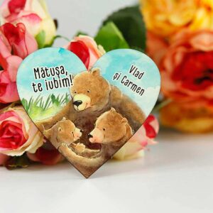 Magnet personalizat martisor inima pentru matusa