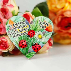 Martisor personalizat educatoare/invatatoare clasa buburuzelor