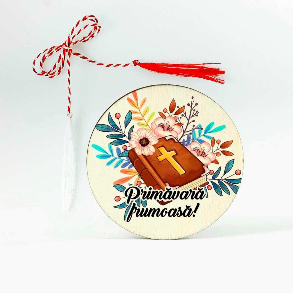 martisor din lemn personalizat profesoara