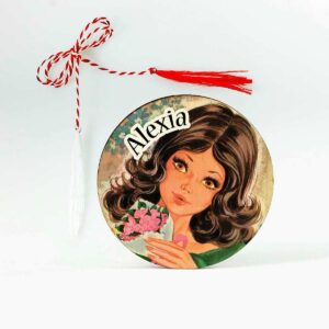 Martisor din lemn cu nume fetite