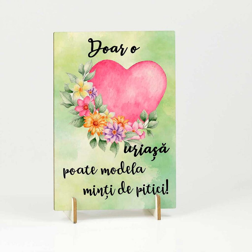 felicitare din lemn cadou personalizat educatoare invatatoare profesoara