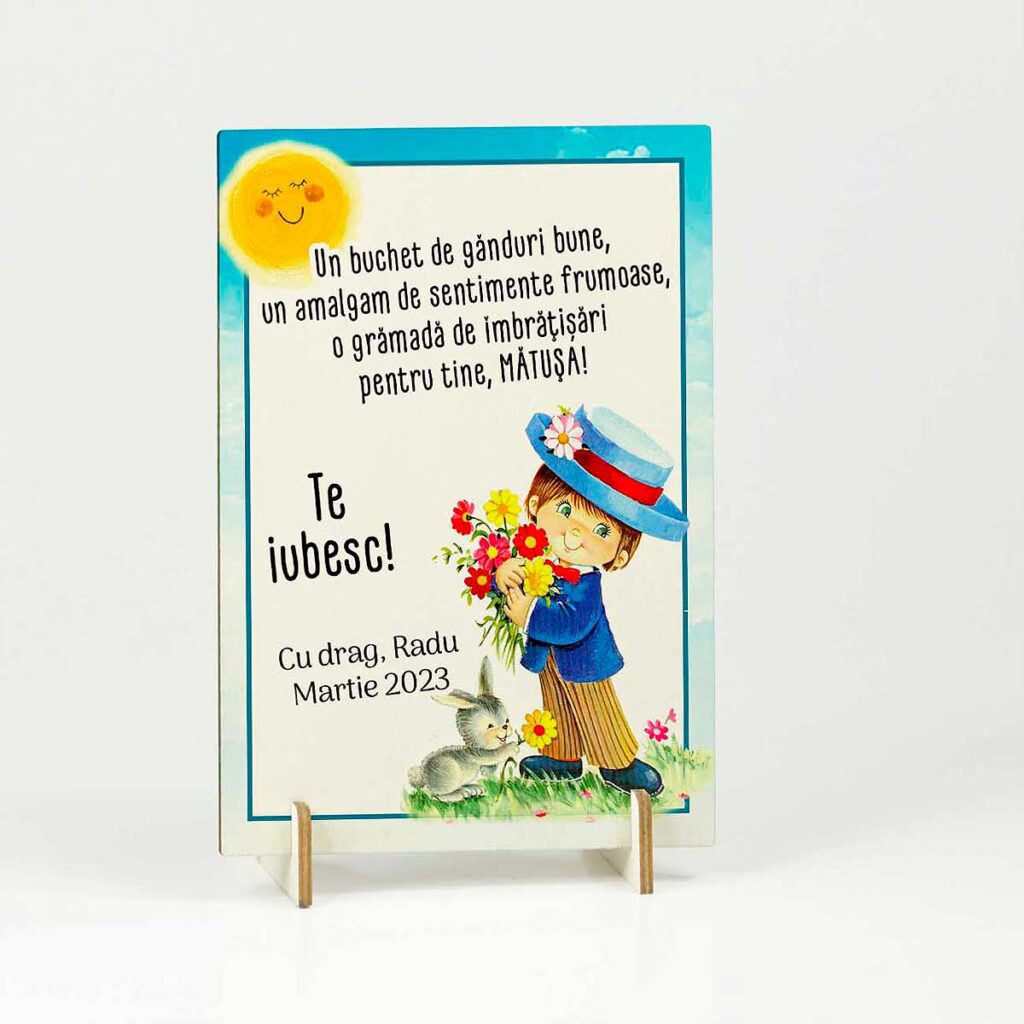 felicitare martisor cadou personalizat matusa
