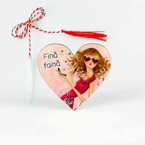 martisor color din lemn fina faina