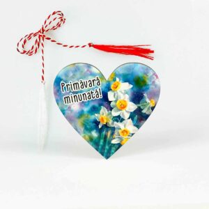 brose martisor personalizat cu narcise