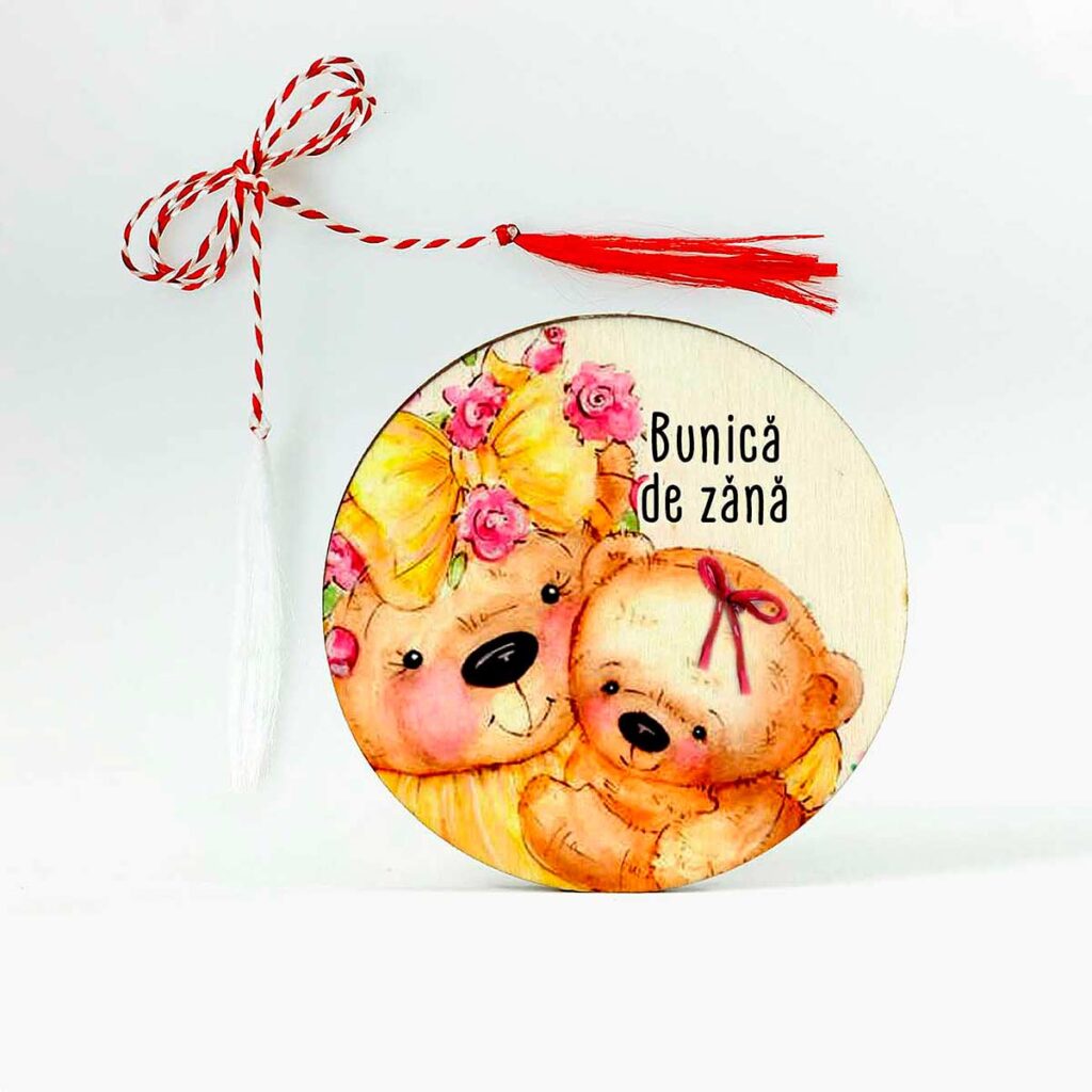 martisor din lemn personalizat bunica mamaie de zana