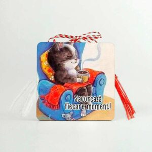 martisor din lemn cu mesaj