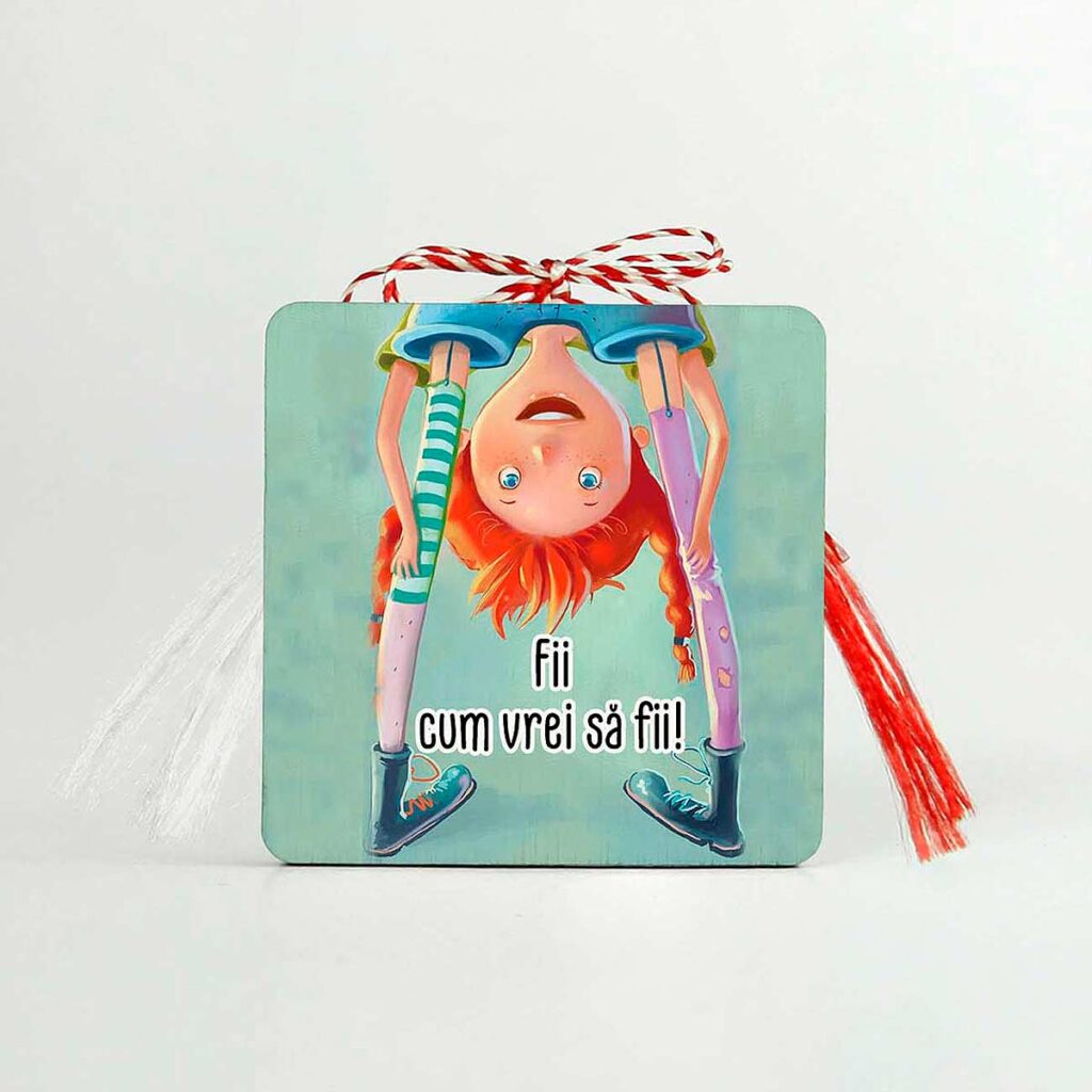 brosa lemn martisor personalizat cu mesaj