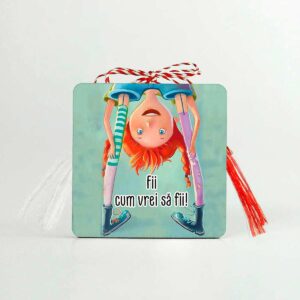 brosa lemn martisor personalizat cu mesaj