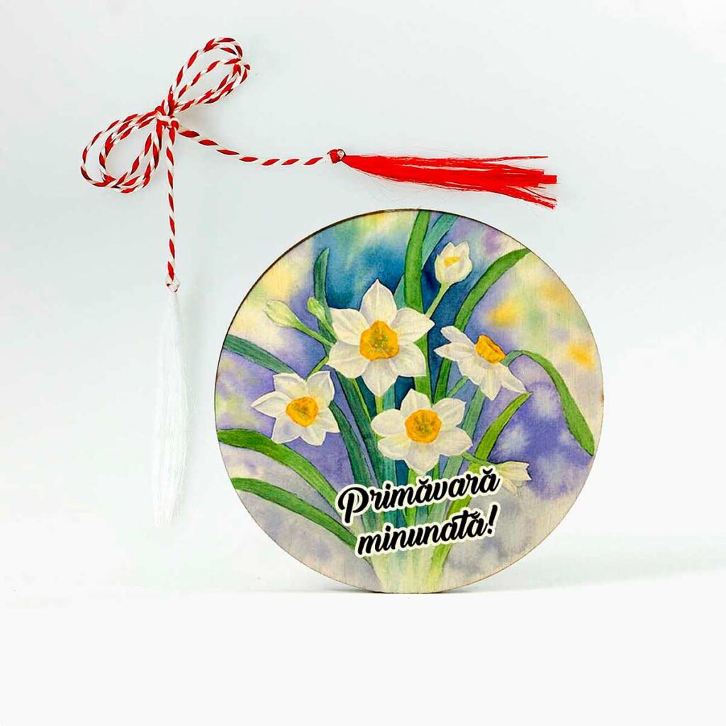 martisoare personalizate cu flori narcise