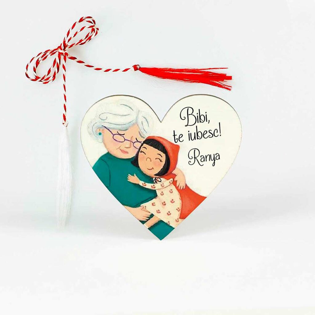 martisor din lemn pentru bunica