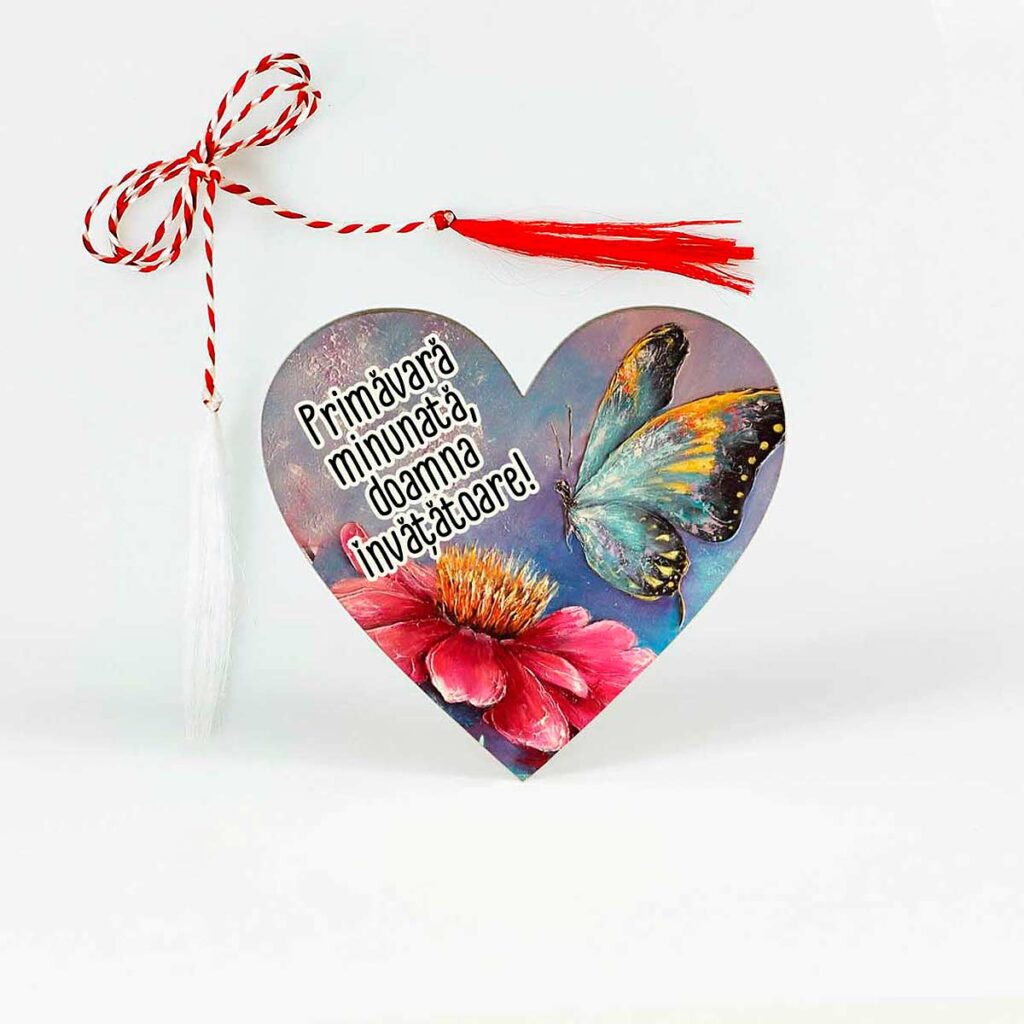martisor personalizat educatoare invatatoare fluturas