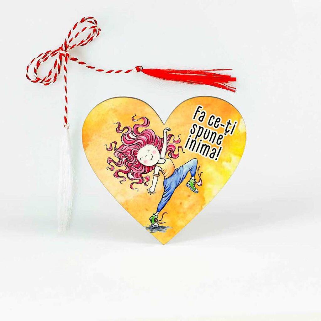 martisor din lemn cu mesaj