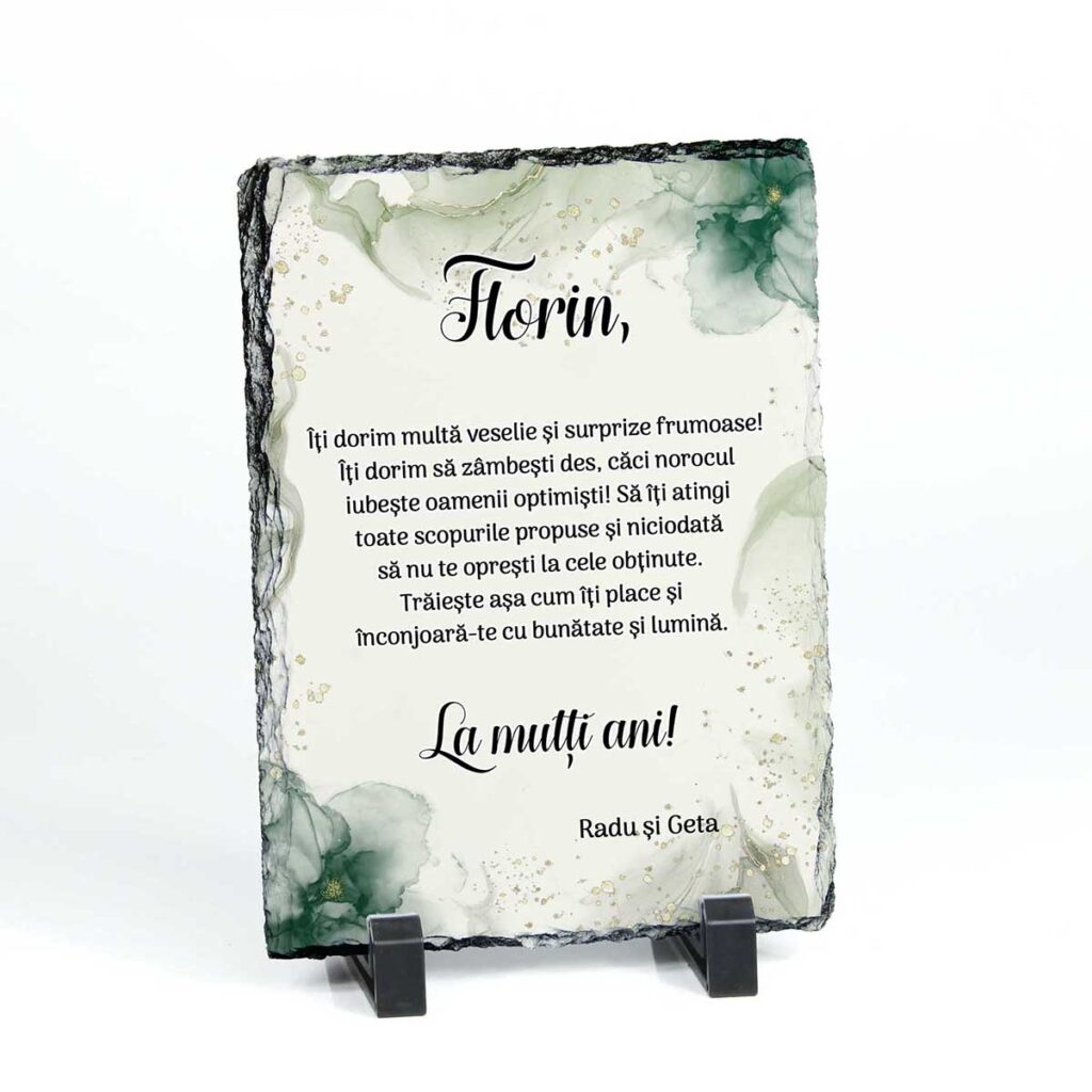 cadou aniversare personalizat cu nume pentru florin