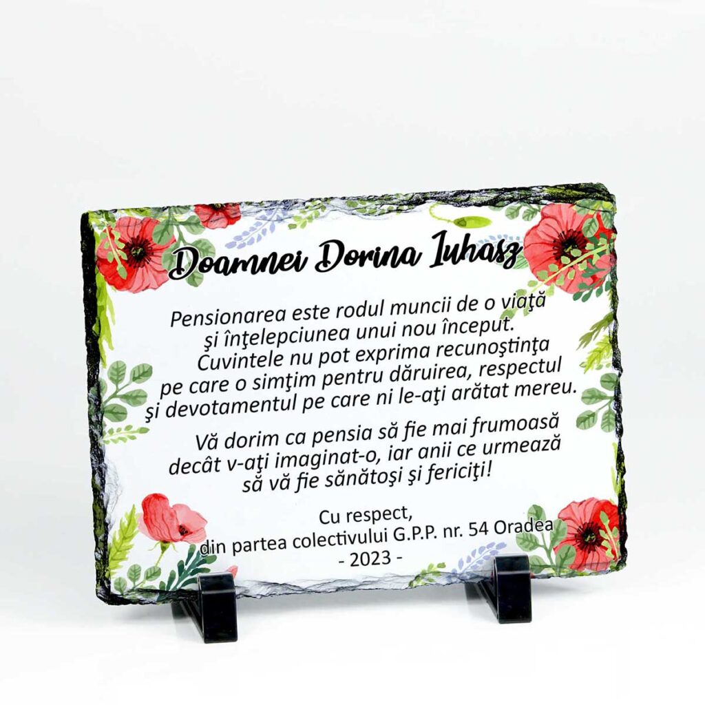 cadou personalizat pensionare